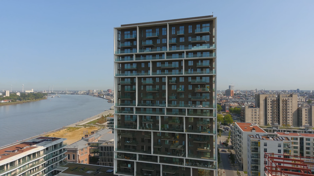 ConceptWall 60 Фасади і MasterLine 8 HI+ Вікна - Scheldezicht Знаходиться в Antwerp, Belgium