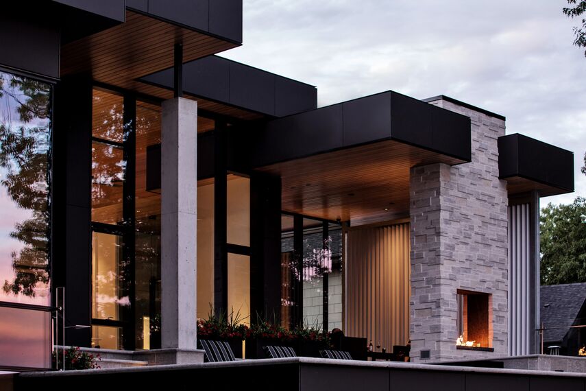 ConceptWall 50 Фасади, ConceptFolding 77 Розсувні та Розкладні системи, ConceptSystem 77 Вікна і ConceptSystem 77 Двері - House South Water Flats Знаходиться в Kempenfelt Bay, Canada