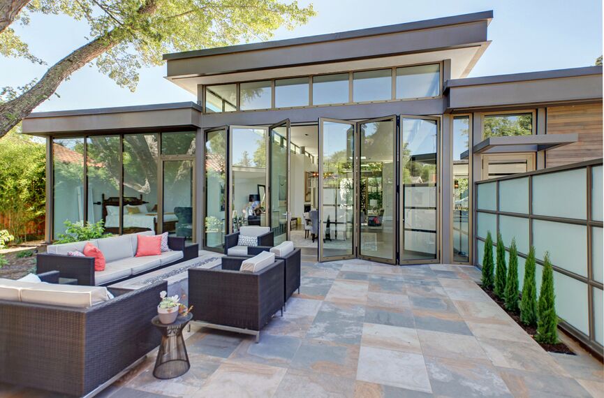 ConceptSystem 68 Вікна, ConceptFolding 77 Розсувні та Розкладні системи і ConceptSystem 68 Двері - Villa Modern Prairie House Знаходиться в Sonoma Wine Country, United States of America