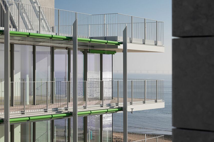 HiFinity Розсувні та Розкладні системи, ConceptSystem 59Pa Двері, ConceptWall 50 Фасади і SlimLine 38 Ferro Вікна - Apartmentcomplex Prata Riverside village Знаходиться в Lisbon, Portugal