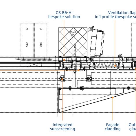 CS 86-HI (c) Скасовані системи і ConceptWall 50 Фасади - College/University Technical Vocational School Visp Знаходиться в Visp, Switzerland