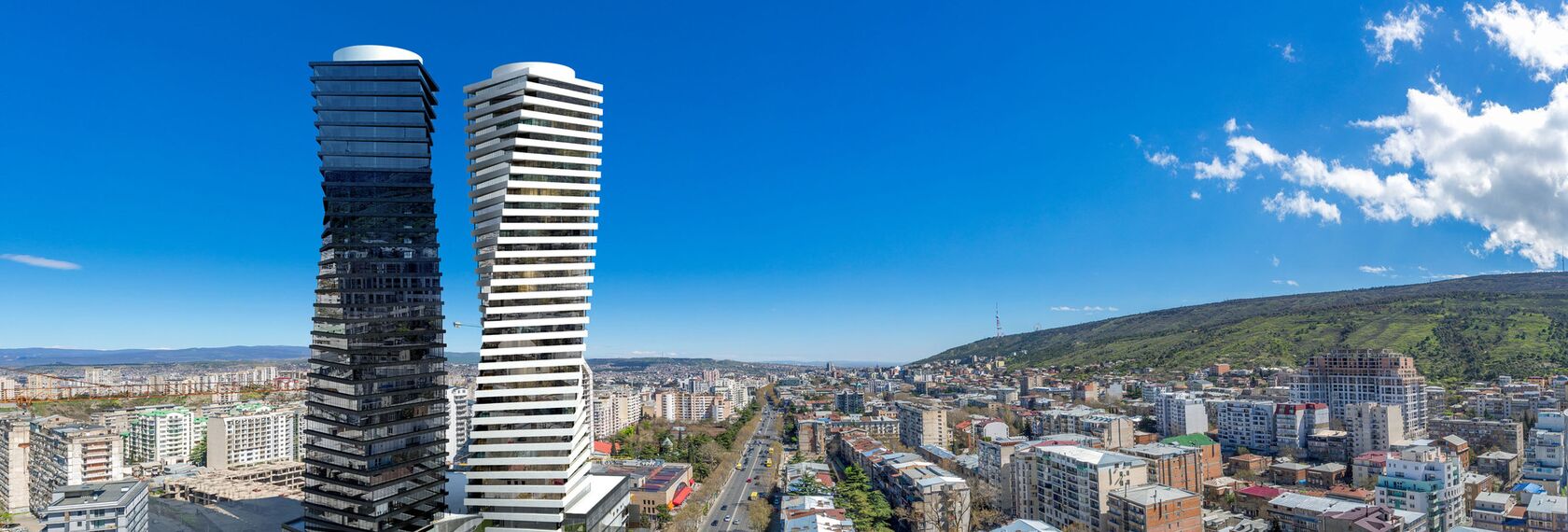 ConceptWall 50 Фасади, ConceptSystem 77 Двері і ConceptSystem 77 Вікна - Apartmentcomplex Axis Towers Знаходиться в Tbilisi, Georgia